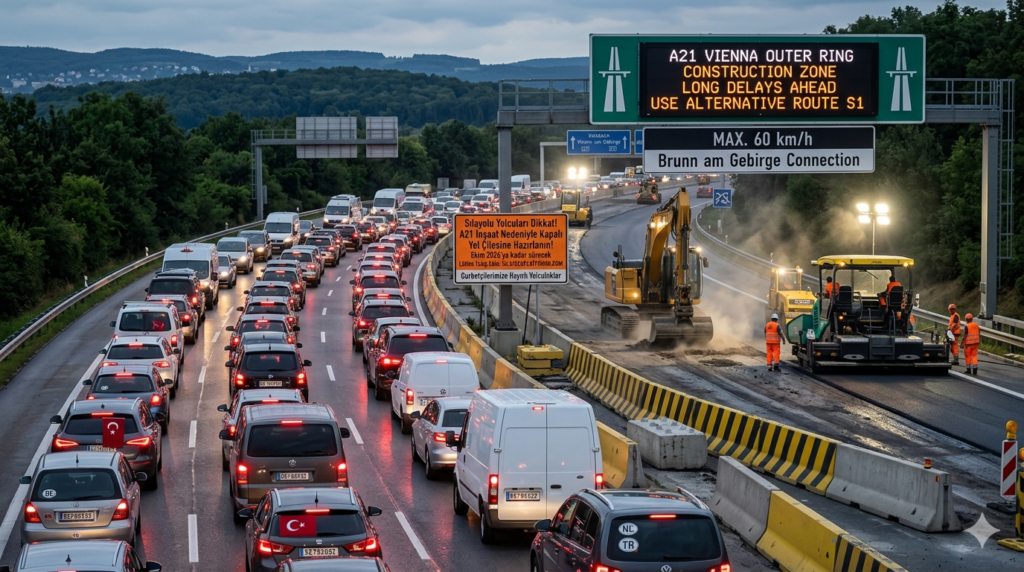 Avusturya A21 Otoyolu’nda İnşaat Kabusu Başlıyor